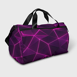 Сумки спортивные Плиты с фиолетовыми гранями, цвет: 3D-принт