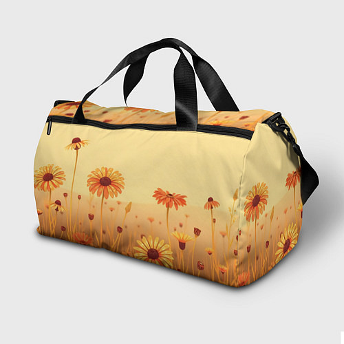 Спортивная сумка Цветы на закате / 3D-принт – фото 2