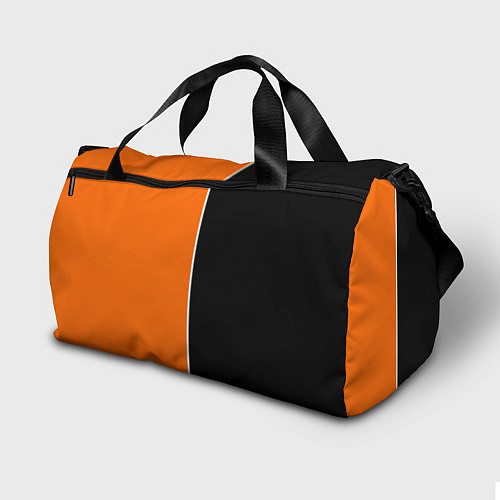Спортивная сумка ФК Урал - оранжево черные / 3D-принт – фото 2