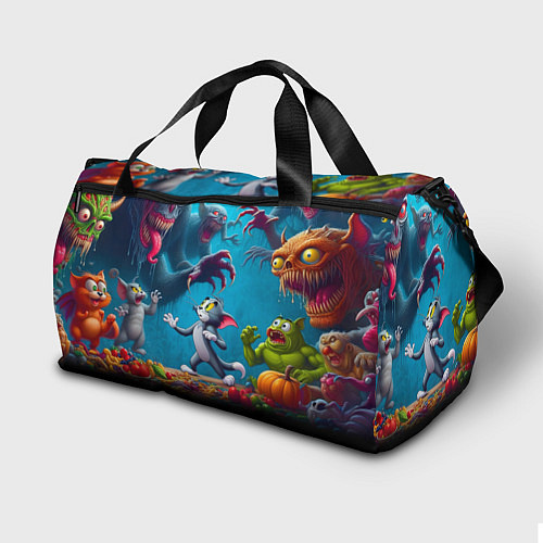 Спортивная сумка Кошмарный сон Тома - нейроарт фантазия / 3D-принт – фото 2