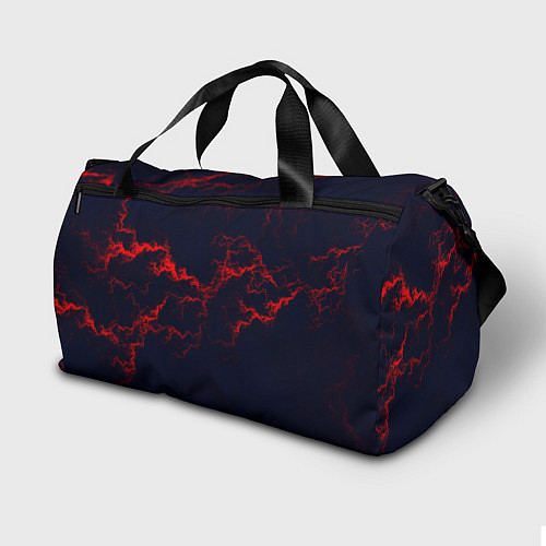 Спортивная сумка Lightning red glow / 3D-принт – фото 2