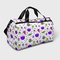 Спортивная сумка Halloween purple pumpkin pattern