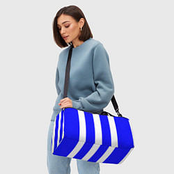 Сумки спортивные Color white blue line, цвет: 3D-принт — фото 2