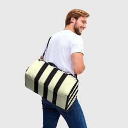 Сумки спортивные Color black beige line, цвет: 3D-принт — фото 2