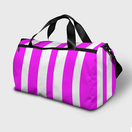 Спортивная сумка Color white pink lines / 3D-принт – фото 2