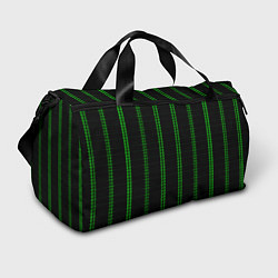 Сумки спортивные Color black cage green stripes, цвет: 3D-принт