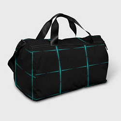 Сумки спортивные Color black blue stripes, цвет: 3D-принт