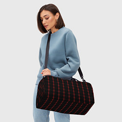 Сумки спортивные Color black red crosses, цвет: 3D-принт — фото 2