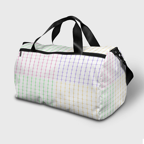 Спортивная сумка Color white multicolored stripes / 3D-принт – фото 2