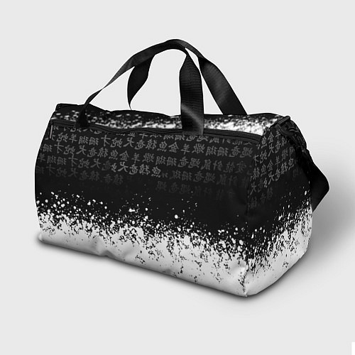 Спортивная сумка Doom японские символы краски / 3D-принт – фото 2