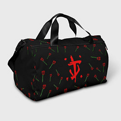 Сумки спортивные Doom rose pattern, цвет: 3D-принт