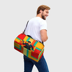 Сумки спортивные Мужчина с пистолетом поп-арт, цвет: 3D-принт — фото 2