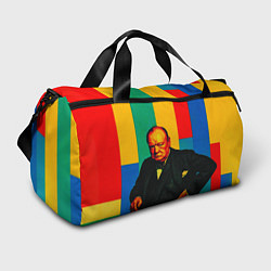 Сумки спортивные Уинстон Черчилль поп-арт, цвет: 3D-принт