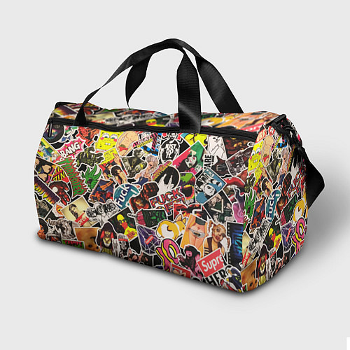 Спортивная сумка Monster energy stikers logo / 3D-принт – фото 2