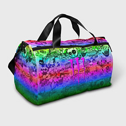 Спортивная сумка Monster energy неоновые стикеры