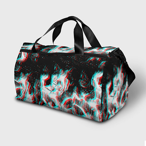 Спортивная сумка Barcelona огонь глитч / 3D-принт – фото 2
