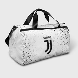 Сумки спортивные Juventus черные краски всплеск, цвет: 3D-принт