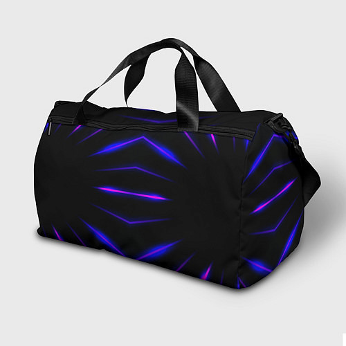 Спортивная сумка Color black neon stripes / 3D-принт – фото 2