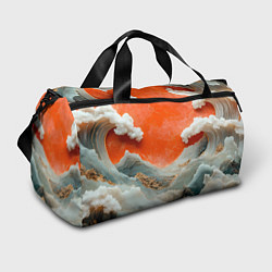 Сумки спортивные Японский пейзаж абстракция, цвет: 3D-принт
