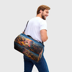 Сумки спортивные Фрирен с цветами, цвет: 3D-принт — фото 2