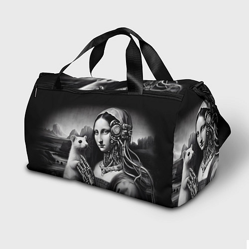 Спортивная сумка Cecilia Gallerani - the lady with the ermine cyber / 3D-принт – фото 2