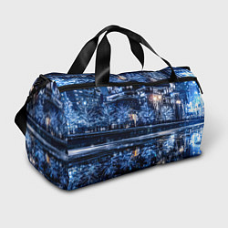 Сумки спортивные Новогодняя ночная Москва, цвет: 3D-принт