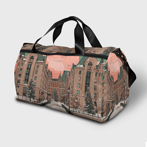 Спортивная сумка Новогодний Московский двор / 3D-принт – фото 2