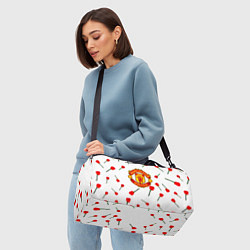 Сумки спортивные Манчестер Юнайтед розы паттерн, цвет: 3D-принт — фото 2