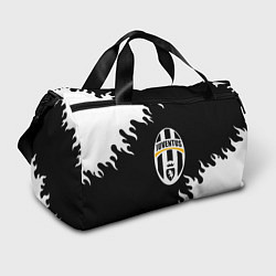 Сумки спортивные Juventus белый огонь текстура, цвет: 3D-принт