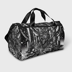 Сумки спортивные Cyber urban skull - ai art fantasy, цвет: 3D-принт
