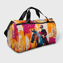 Сумки спортивные Дед Мороз на коне, цвет: 3D-принт