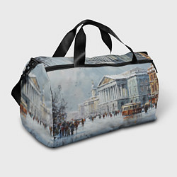 Сумки спортивные Зимний Питер красками, цвет: 3D-принт
