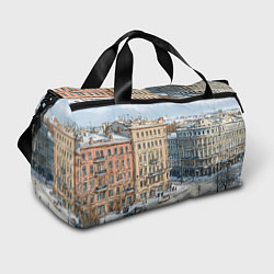 Сумки спортивные Зимняя улица Питера, цвет: 3D-принт