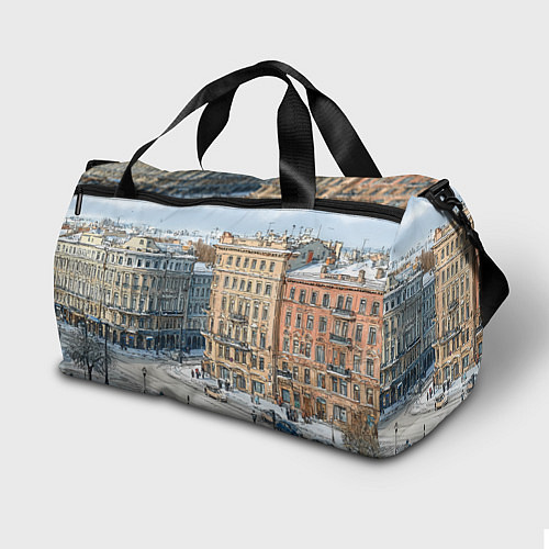 Спортивная сумка Зимняя улица Питера / 3D-принт – фото 2