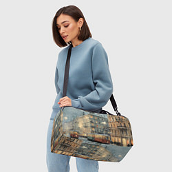 Сумки спортивные Трамваи в зимнем Санкт-Петербурге, цвет: 3D-принт — фото 2