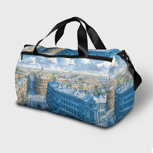Спортивная сумка Зимний утренний Питер / 3D-принт – фото 2