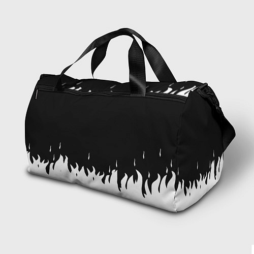 Спортивная сумка Ювентус белый огонь текстура / 3D-принт – фото 2