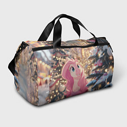 Сумки спортивные Удивленная лошадка - Новый год, цвет: 3D-принт