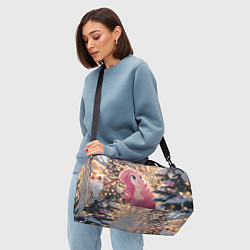 Сумки спортивные Удивленная лошадка - Новый год, цвет: 3D-принт — фото 2