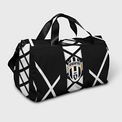 Сумки спортивные Ювентус геометрия полосы линии, цвет: 3D-принт