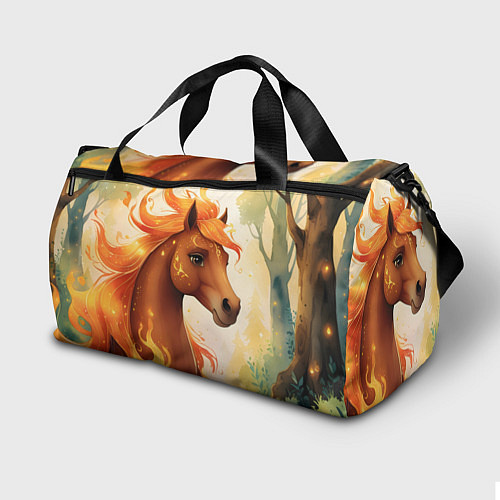 Спортивная сумка Милая огненная лошадь / 3D-принт – фото 2