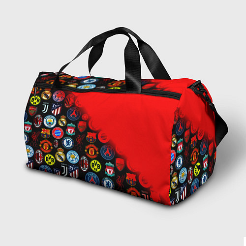 Спортивная сумка Манчестер Юнайтед логотипы команд / 3D-принт – фото 2