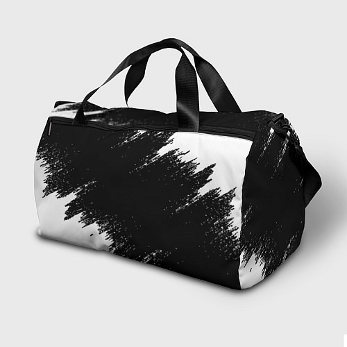 Спортивная сумка Реал Мадрид черно белые краски / 3D-принт – фото 2