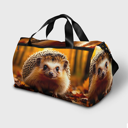 Спортивная сумка Ежик в осеннем лесу / 3D-принт – фото 2