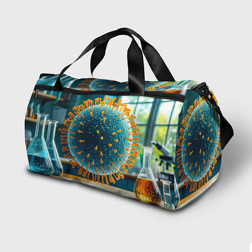Спортивная сумка Вирус в лаборатории / 3D-принт – фото 2