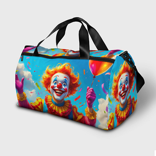 Спортивная сумка Весёлый клоун с шаром / 3D-принт – фото 2