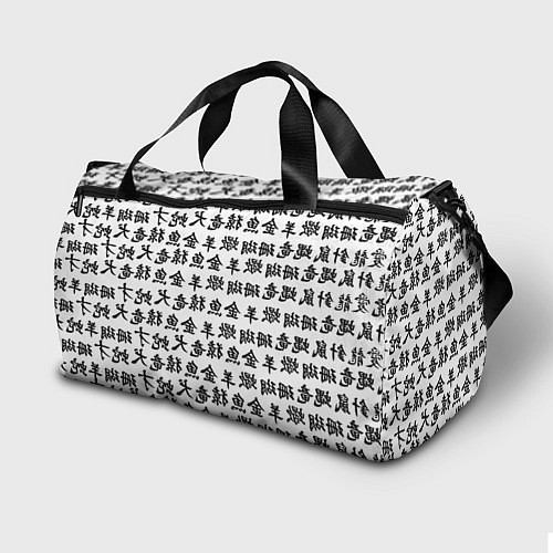 Спортивная сумка Реал Мадрид япония символы / 3D-принт – фото 2