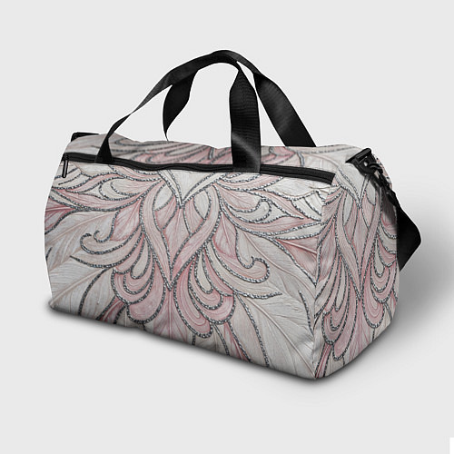 Спортивная сумка Нежно розовый орнамент из перьев / 3D-принт – фото 2