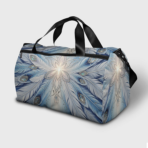 Спортивная сумка Ледяной перьевой орнамент со светом / 3D-принт – фото 2