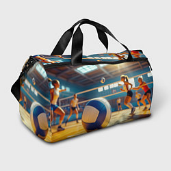 Сумки спортивные Динамика волейбольного матча, цвет: 3D-принт